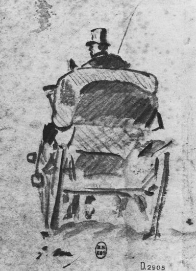The Cab Seen from Behind by Édouard Manet